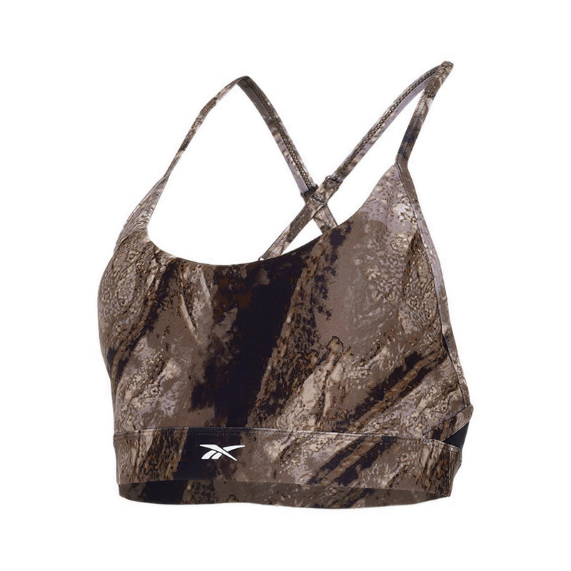 Reebok Lux Strappy AOP Women's Bra - Unearthed Brown