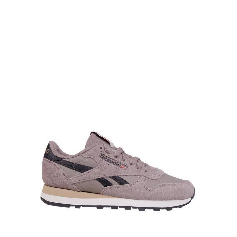 Reebok Classic Leather Men's Classic Shoes Gritty Grey/Washed Black/Energy Red