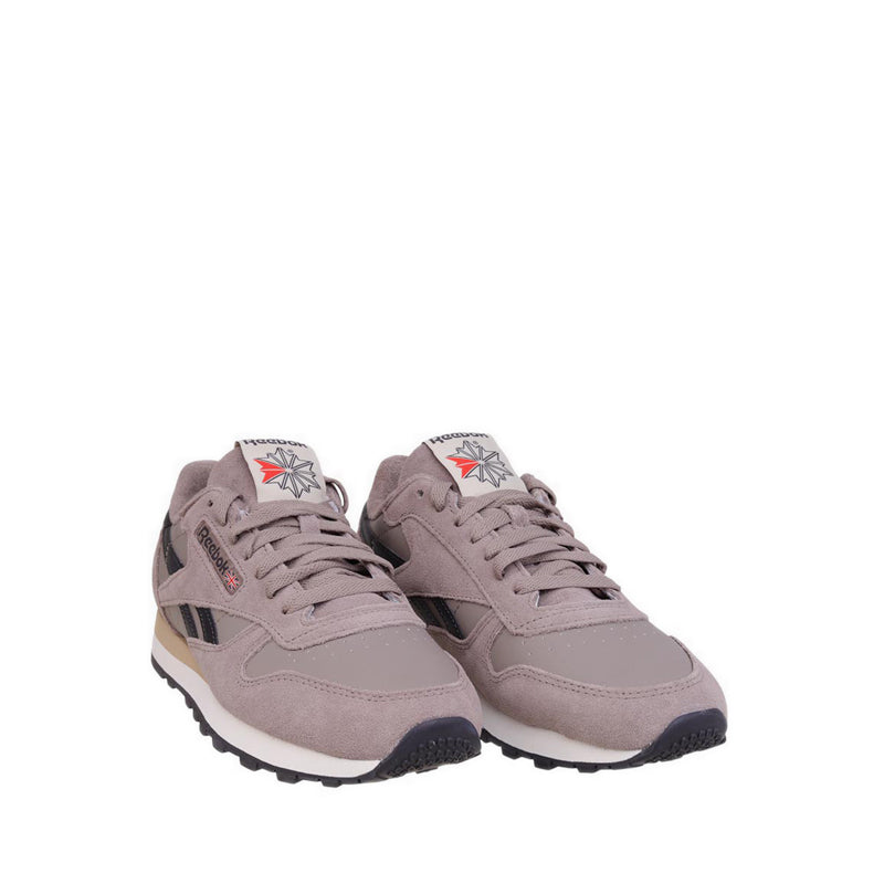Reebok Classic Leather Men's Classic Shoes - Gritty Grey/Washed Black/Energy Red