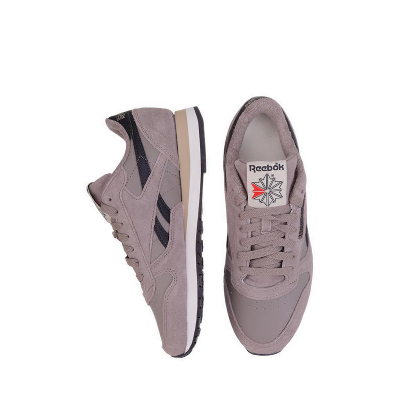 Reebok Classic Leather Men's Classic Shoes - Gritty Grey/Washed Black/Energy Red