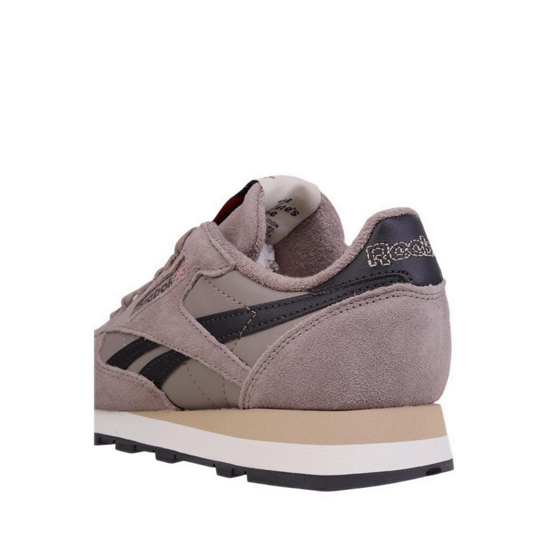 Reebok Classic Leather Men's Classic Shoes - Gritty Grey/Washed Black/Energy Red