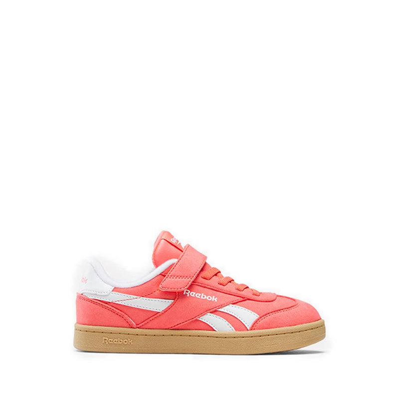Reebok Smash Edge Elastic Laces & Top Strap Kids Lifestyle Shoes - Sunset Coral