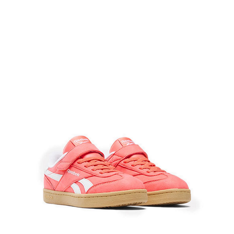 Reebok Smash Edge Elastic Laces & Top Strap Kids Lifestyle Shoes - Sunset Coral
