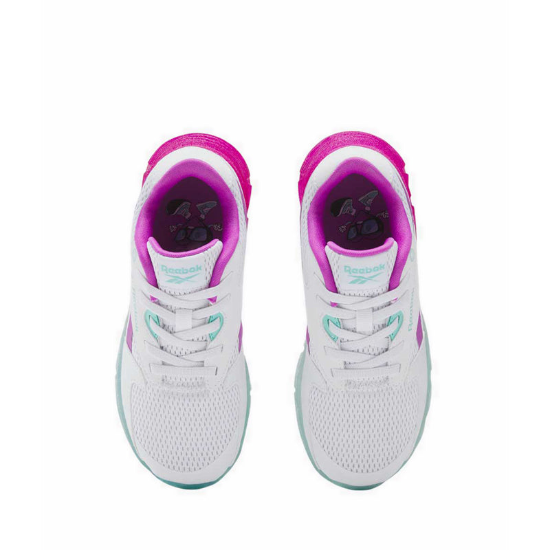 Reebok Zig N Glow 2 Elastic Lace Girls Running Shoes - White