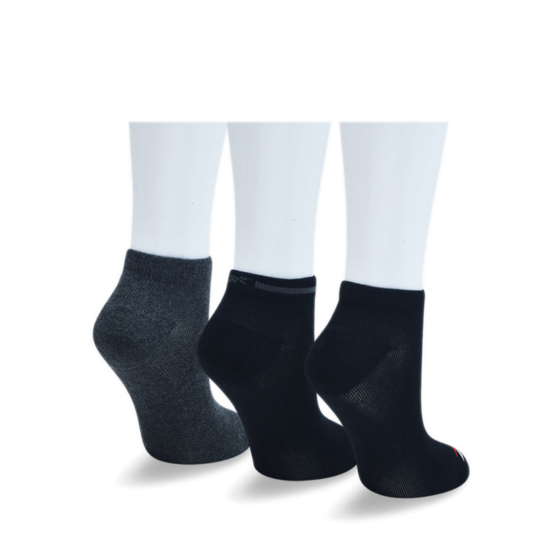 Men's 3P AB ANKLE SOCKS - 2 Black/1 Dark Grey