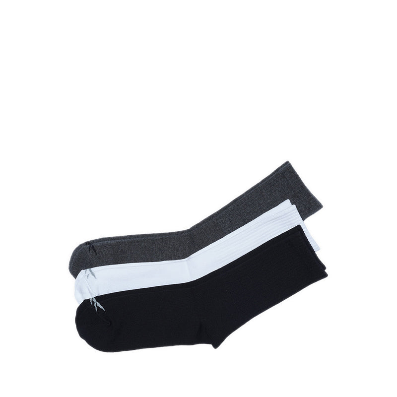 3P Crew Men's Socks - Dark Melange/White/Black