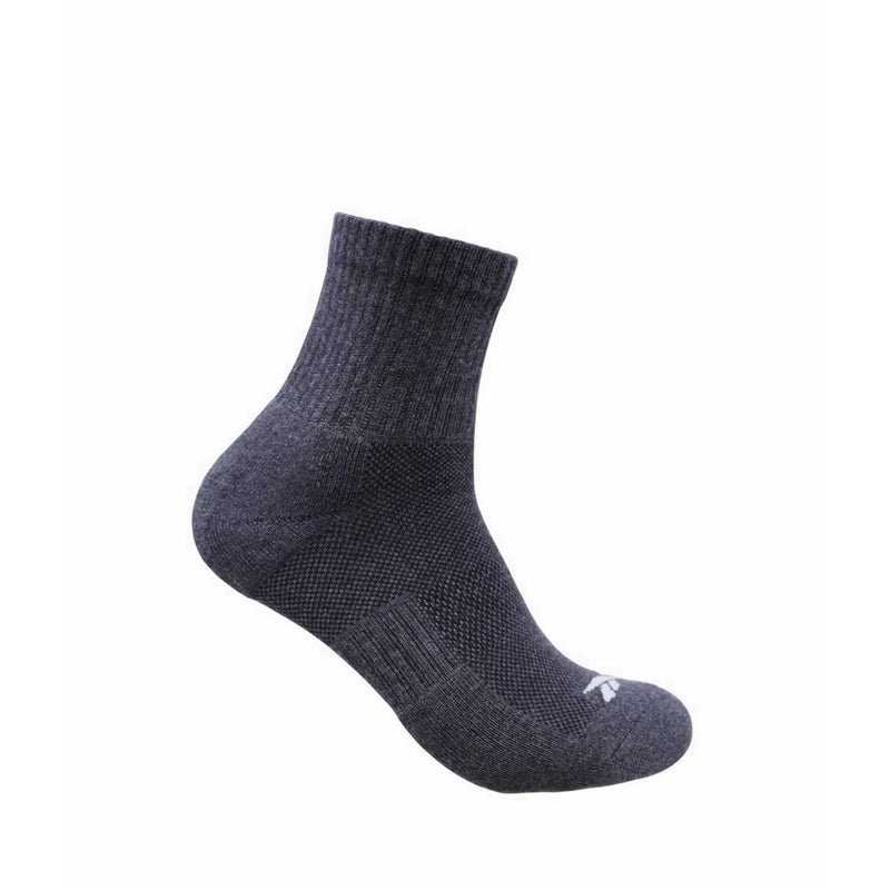 Reebok 3P Barzan Quarter Men's Socks -  Grey Melange/Navy/Black