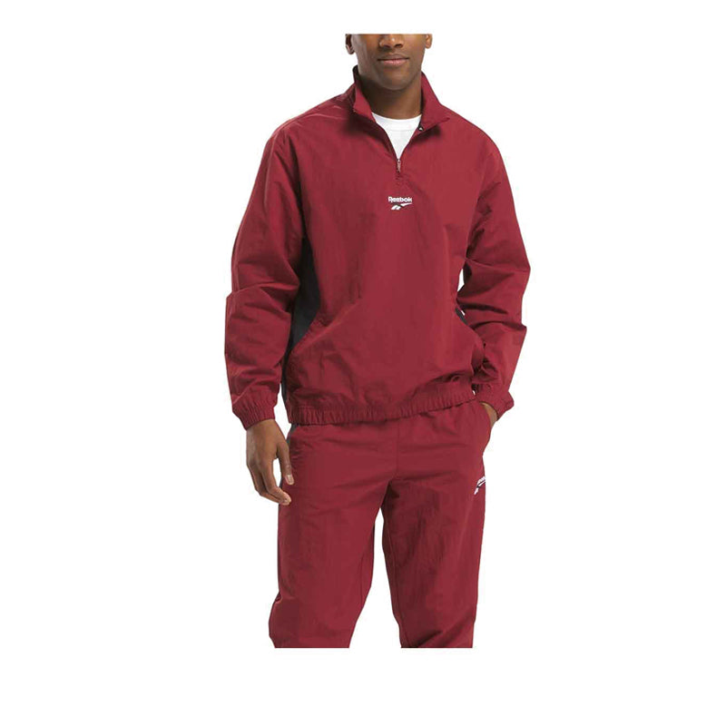 Reebok Identity Cross Check Woven Men's Jacket - Rich Maroon