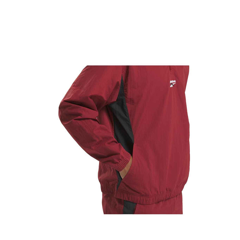 Reebok Identity Cross Check Woven Men's Jacket - Rich Maroon