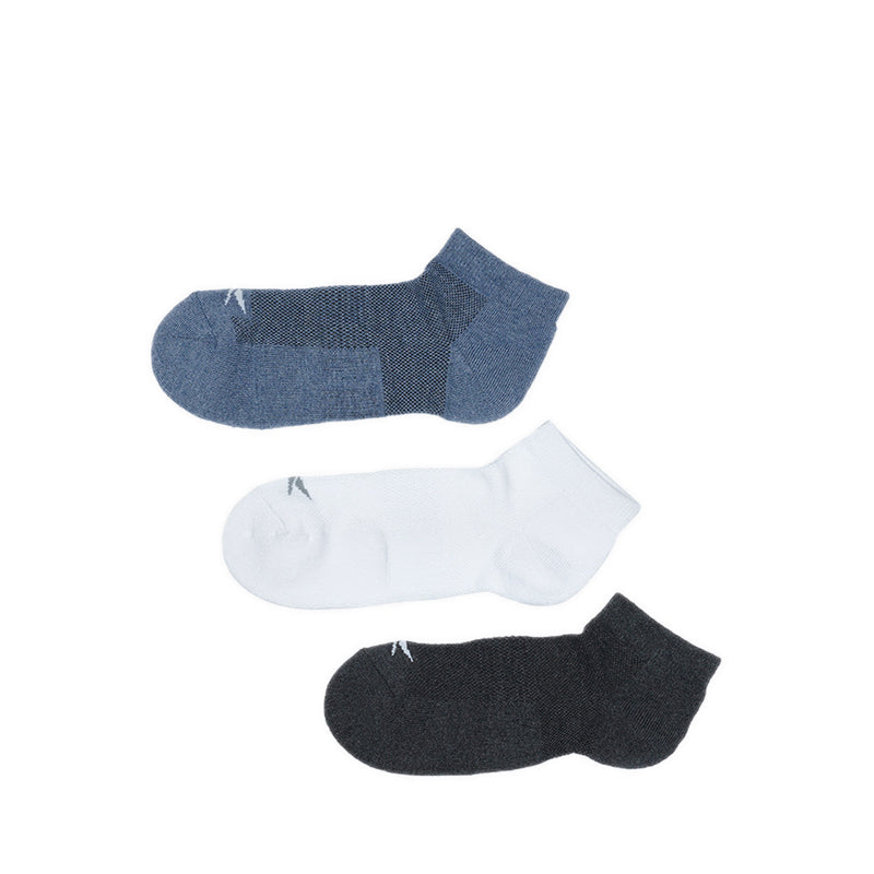 Reebok 3P Abian Ankle Men's Socks - Navy Melange/White/Black