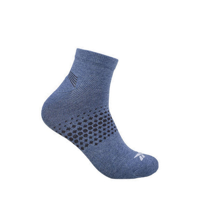 Reebok 3P Charlie Ankle Men's Socks - Misty Blue/Grey/Dark Heather