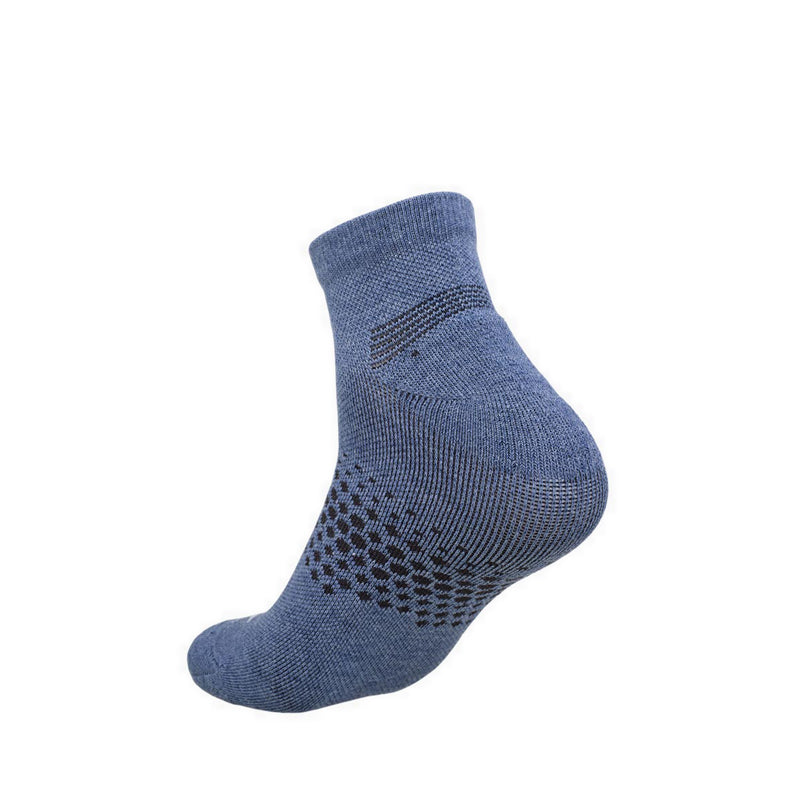 Reebok 3P Charlie Ankle Men's Socks - Misty Blue/Grey/Dark Heather