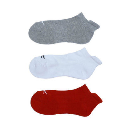 Reebok 3P Ankle women's Socks - Melange Grey/White/Red