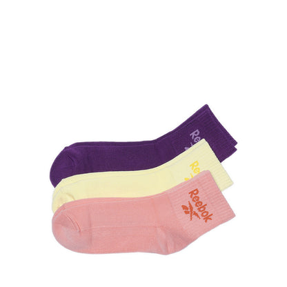 Reebok 3P Quarter women's Socks - Rose/Yellow/Wine